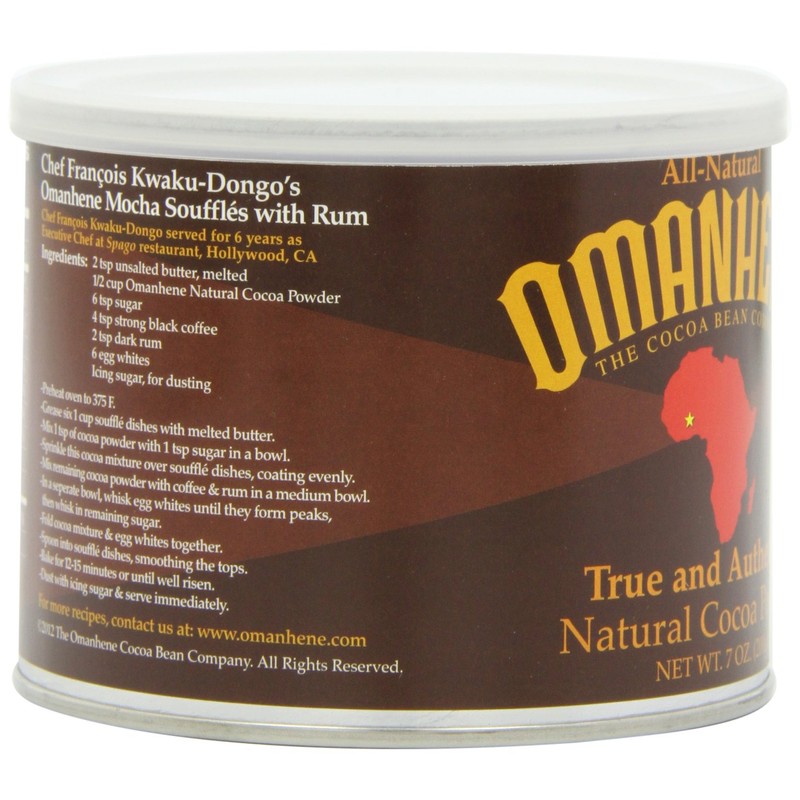 Omanhene All Natural, Single Origin Cocoa Powder, non-alkalized, 7 Ounce