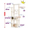 Gitelsnour Cat Tree, 64" Tall Wood Cat Tower for Indoor