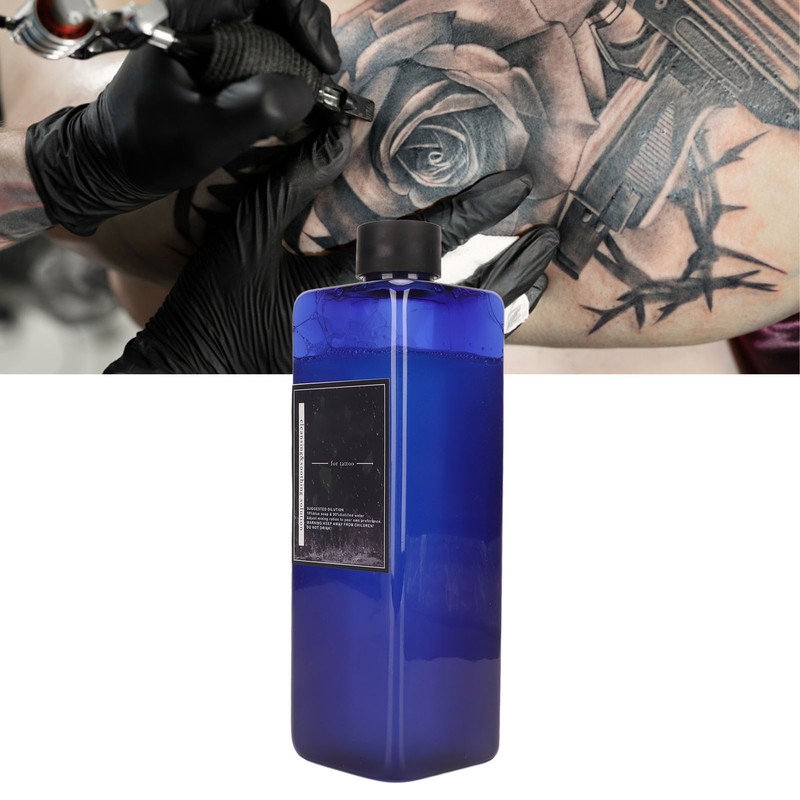 Tattoo Blue Solution Professional Gentle Refreshing Tattoo Care Cleaning Blue
