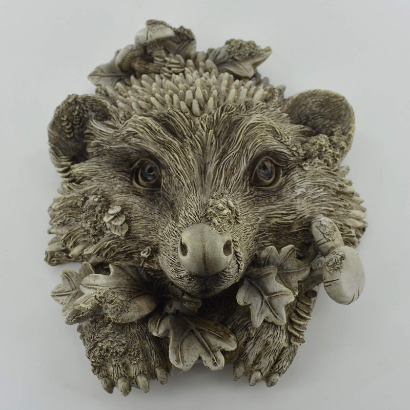 Prezents Hedgehog Woodland Animal Wall Plaque Garden Decor Home Gift