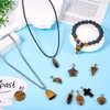 Magibeads 12Pcs Tiger Eye Gemstone Charms Cross Star Moon Teardrop