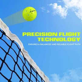 AMA SPORT Outdoor Pickleball Balls 40 Holes Durable Pickle Balls High Visibility and Bounce Practice Pickle Ball for All Style Pickleball Paddles & All Pickleball Court (Yellow 4 Pack)