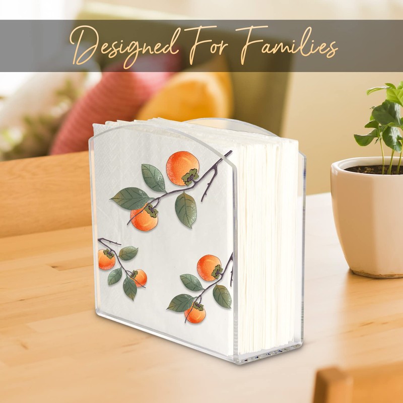 Yes!Fresh Napkin Holder Simplicity Clear 2 Pack Set,Mess-Free Space Saver