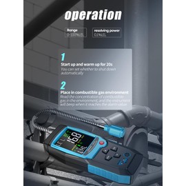 Aicevoos Natural Gas Detector with Gas Concentration Display Locating The Source of Propane, Natural Gas, and Combustible Gas Leak for Home and RV (Include Battery x3)