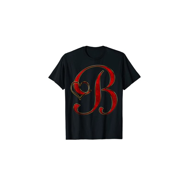 Monogram Initial Letter B Love Heart T-Shirt