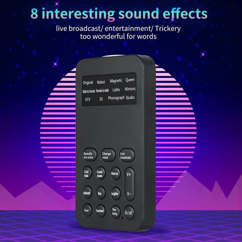 Handheld Voice Changer, Portable Voice Disguiser with 7 Voice Changes,