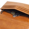 Edwin Retro Synthetic Leather Long Wallet, Embossed Logo, Synthetic Leather,