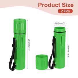 MECCANIXITY 2pcs Welding Rod Storage Tube, 14 Inch Tungsten Electrode Holder Container Airproof Waterproof 4.5kg Capacity with Strap, Green