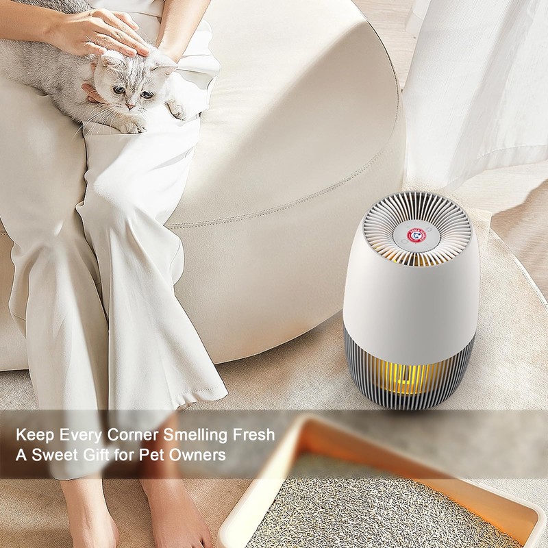Air Purifiers for Home with Night Light, HEPA Filter Captures
