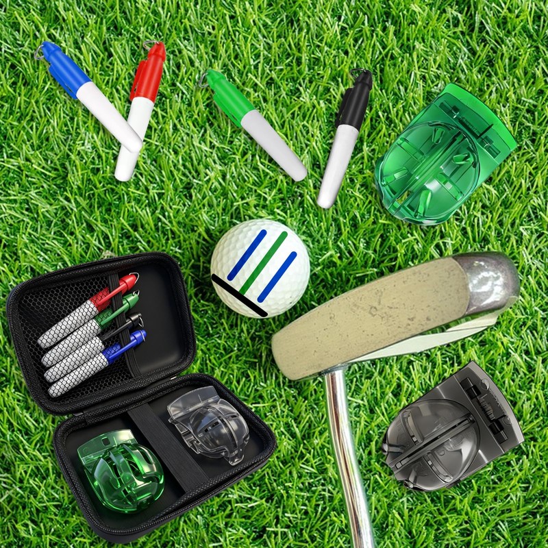 HIFQUI Precision Golf Ball Marker with Carry Case, 2 Golf