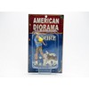 American Diorama 23889 Figurine Man / Dog 1:18 Scale Blue / Yellow / Green