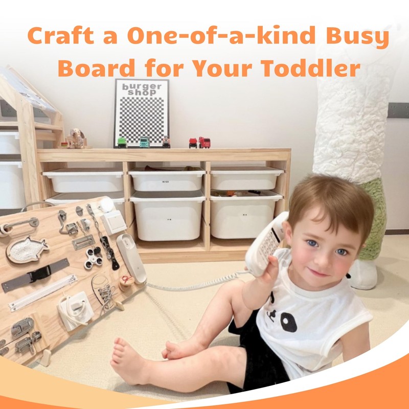 Potatomato Busy Board Accessories & Activity Board - 4-Piece DIY