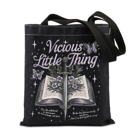 JTOUK Dark Romance Book Tote Bag Romantasy Book Reader Merch Reckless Book Gift Bookish Merch (Vicious Tote EU)