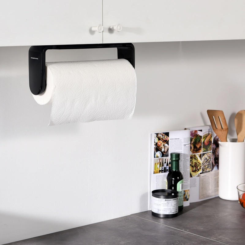 simpletome Paper Towel Holder ONE Hand Tear Adaptive Tension Arm