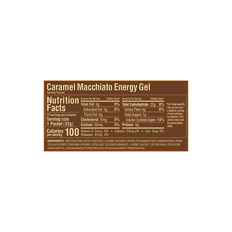 GU Energy Gel - 24 Pack Caramel Macchiato, 24 Pack