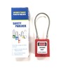 Saffron Cable Padlock for Lockout, red