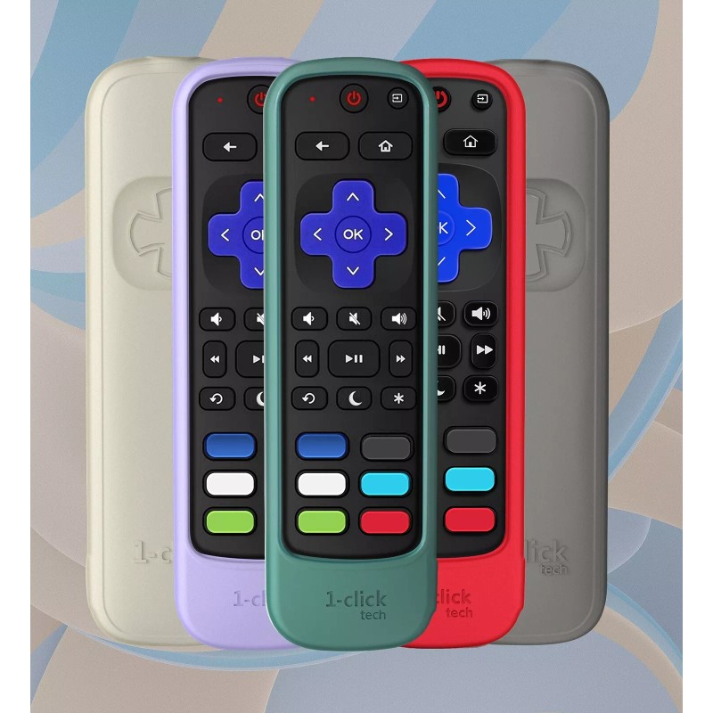 1-clicktech 2-in-1 Remote for Roku TV(Default)/fo