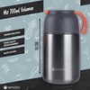 Dimono® Thermobehälter Warmhaltebehälter; Lunch-Box To-Go Lebensmittelbehälter Essensbehälter Speisegefäß aus Edelstahl