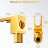 Greluma 4 x Speaker Cable Connector, Hi-End Banana to Flat