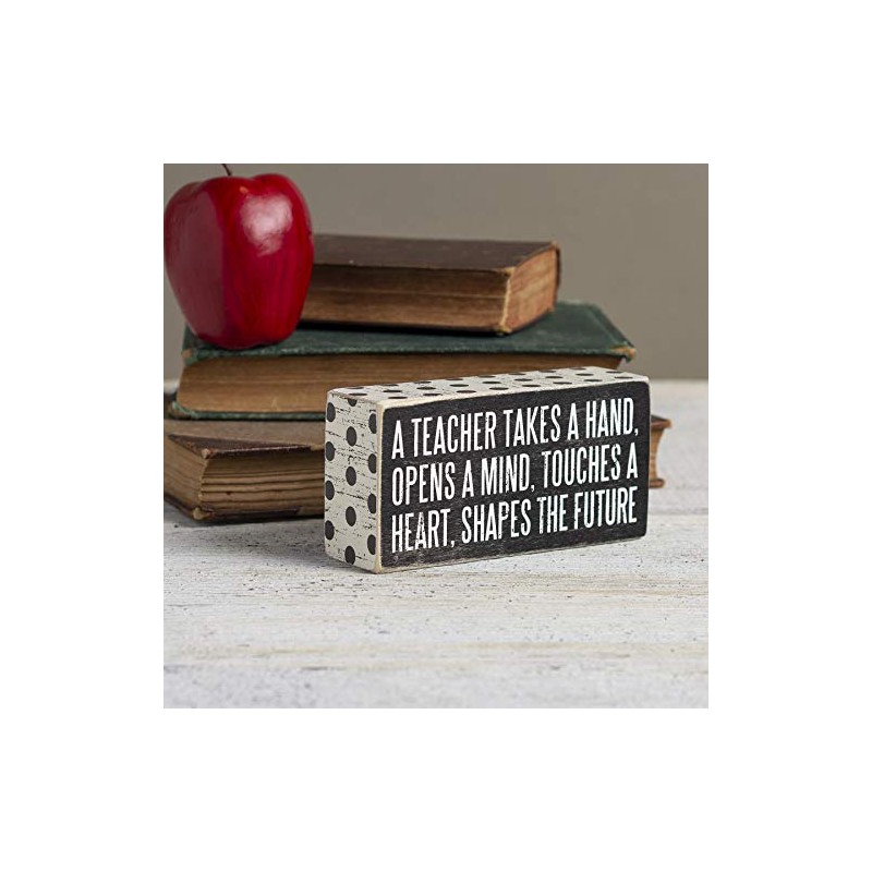 Primitives by Kathy 21495 Polka Dot Trimmed Box Sign, 3"