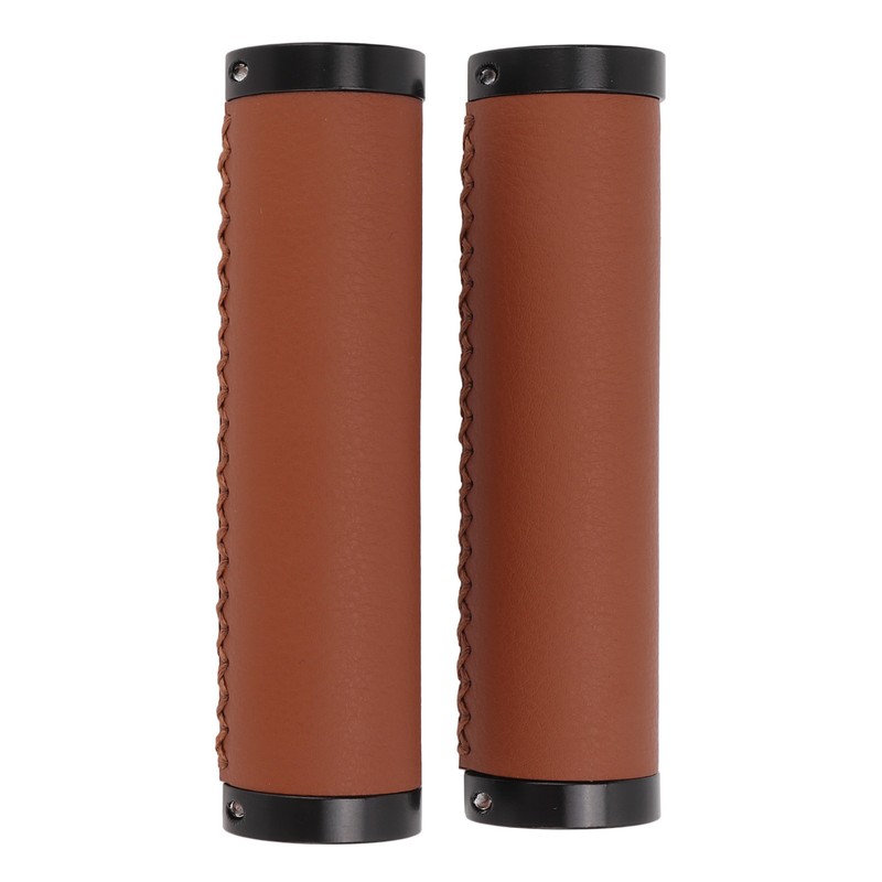 Bike Grips Shockproof Prevent Slip Soft Fiber Leather Handlebar Grips