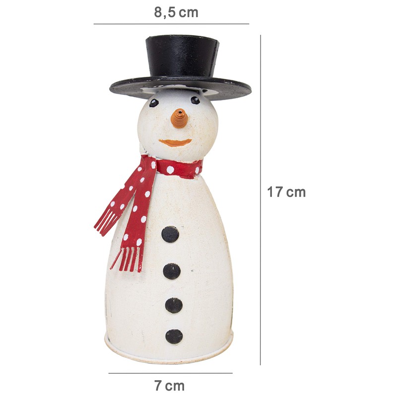 B2S BACK2SEASON Fence Figurine Snowman Iron Winter Fence Decoration Fence