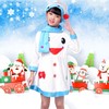 [Mprocen] Snowman Jumpsuit Scarf Cute Snowman Costume Disguise Cosplay Costume