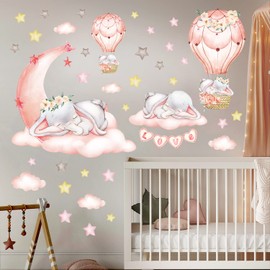 DECOWALL SG-2203 Dream Big Little One Wall Sticker Decor Kindergarten Nursery Kids Room Star Moon Scandinavian Interior DIY Wall Decal Sticker Wall Art Stickers Boys Girls Children Bathroom Decoration