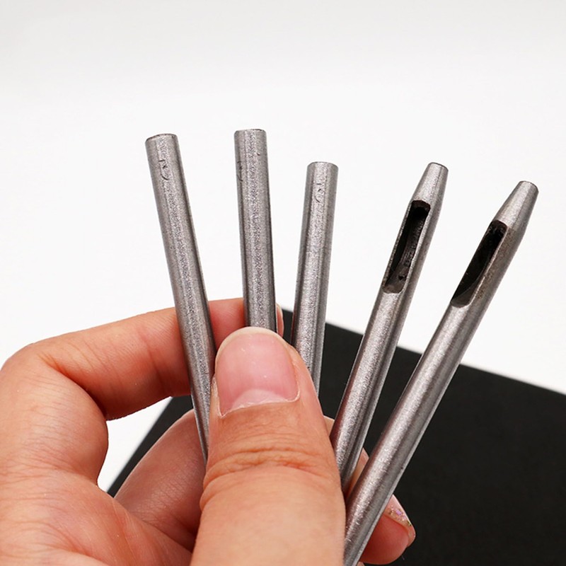Hysgscwd 10 PCS 0.5mm-5mm Leather Hole Punch Set, Belt Hole