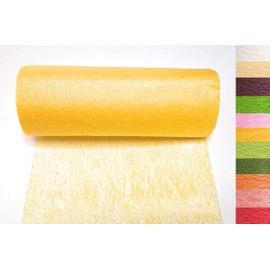 s.dekoda Table Runner 20 m x 23 cm Non-Woven Table Runner Fleece Table Fleece Decorative Fleece Yellow