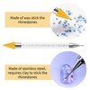 Dual-Ended Rhinestone Picker Dotting Pen with Two Interchangeable Wax Heads,