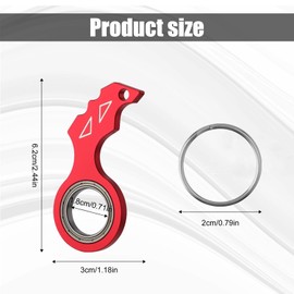 Keychain Spinner Fidget Toy with Key Ring, Funny Finger Spinning Key Chain Portable Key Holder Toys for Teens Adults Men Women Finger Exercising (Red)