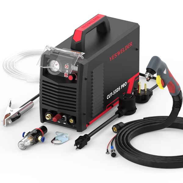 YESWELDER 55 Amp Plasma Cutter Non-High Frequency, Non-Touch Pilot Arc, Digital DC Inverter 110/220V Dual Voltage Cutting Machine CUT-55DS Pro