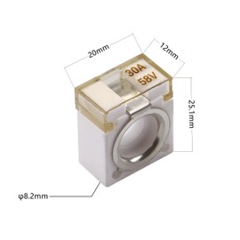 VOZINMOST 1 Pcs 58V HABF Rated Battery Fuse 30A Terminal HABF Fuse 30A for Protection of Automobiles RVs Cranes Ships Charging Piles