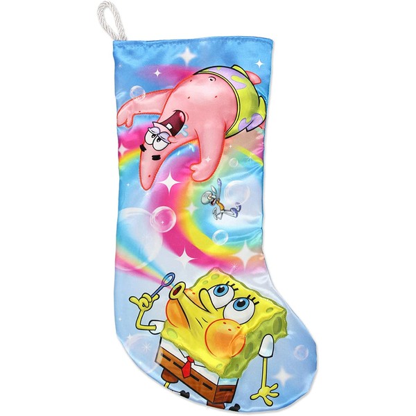 Kurt Adler Spongebob Squarepants Rainbow Stocking