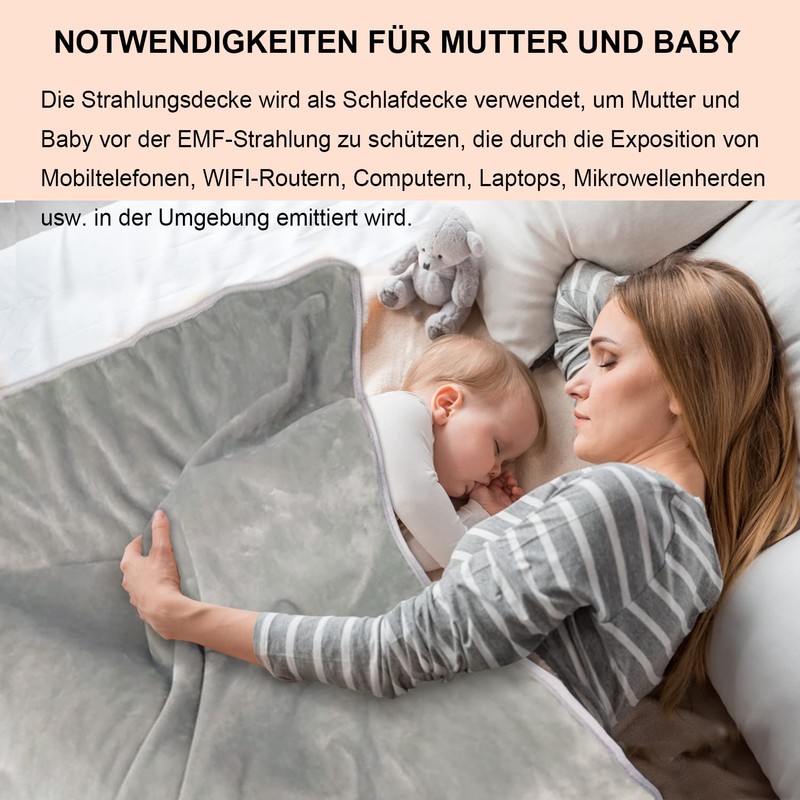 MYFUTUNITY EMF Bauchdecke, Strahlenschutzdecke für Schwangere und Kinder, Faraday-Stoff (102