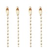 200pcs Connector Clasp Ball Chains Keychain Tag 2.4mm Bead 100mm/3.9”