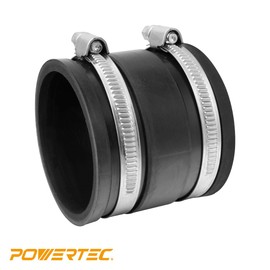 POWERTEC 70148 Dust Control Flex Cuff with Steel Clamps, 2-1/2-Inch