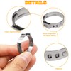 AKIHISA 420Pcs 20 sizes Single Ear Hose Clamps, 7-28.6mm 304
