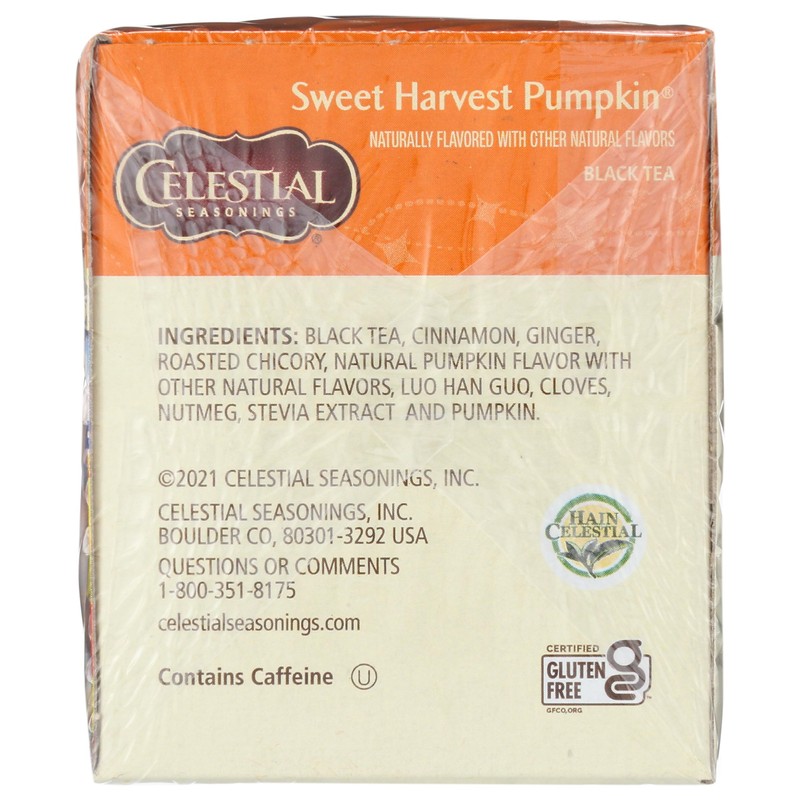 Celestial Seasonings, Tea Sweet Harvest Pumpkin, 18 Count