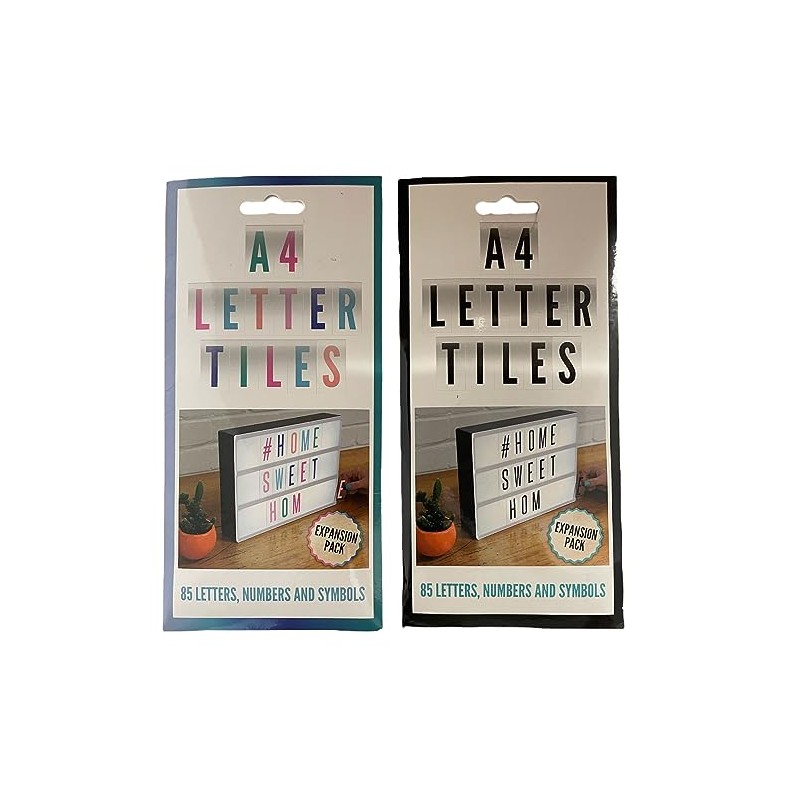 A4 Letter Tiles - 85 Letters, Numbers, and Symbols to