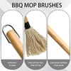 Apvok Two Size Bbq Mop Brushes For Sauce Wooden Long