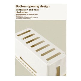 Fahgaer Cable Management Box with Lid to Hide Wires& Power Strips Desk Computer Cable Organizer Box B 32x15x12.5cm