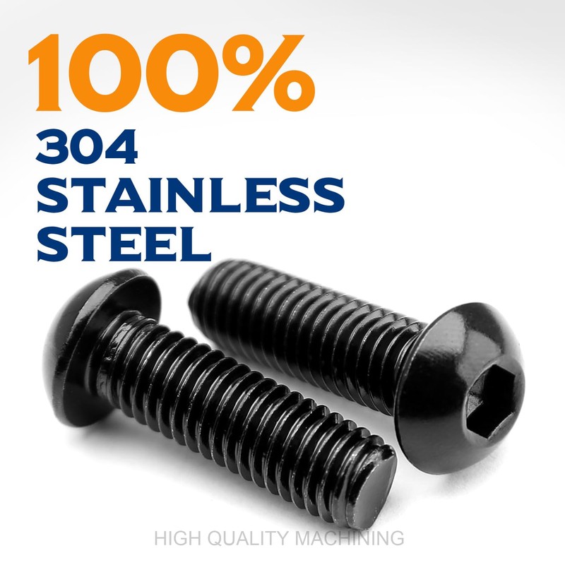 M6 x 90 mm Rounded Head Screws with Hexagon Socket