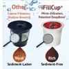 iFillCup Refillable K Cups - Hold 50% More Coffee for