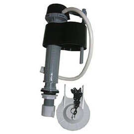 LASCO 04-4059 Toilet Ballcock with Anti-Syphon Magnus Plastic Adjustable 8-Inch to13-Inch Fill Valve Kit with Refill Tube, Nut and Flapper