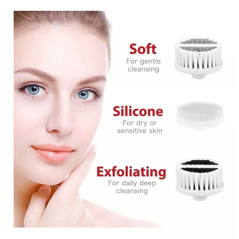 Clsevxy Juego De Cepillos Giratorios De Limpieza Facial 3 Ca