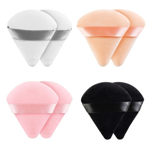 MMQ 8 Pieces Triangle Powder Puff Face Soft Triangle Makeup