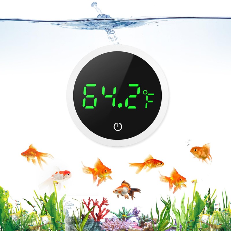 KeeKit Digital Aquarium Thermometer, LED Fish Tank Thermometer with Touch