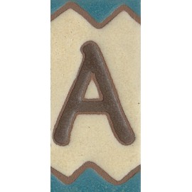 House Numbers Ceramic Numbers & Letters Rustic Design Tile Size 10cm x 5cm 2 to 8 Tile Frames (Letter A)